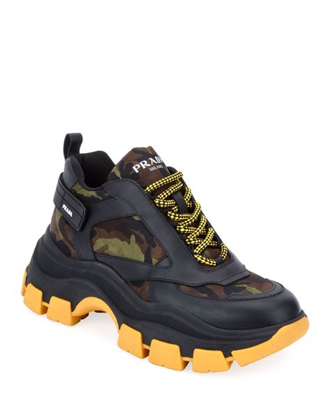 prada pegasus sneakers men|Prada Men's Pegasus Camo & Leather Chunky .